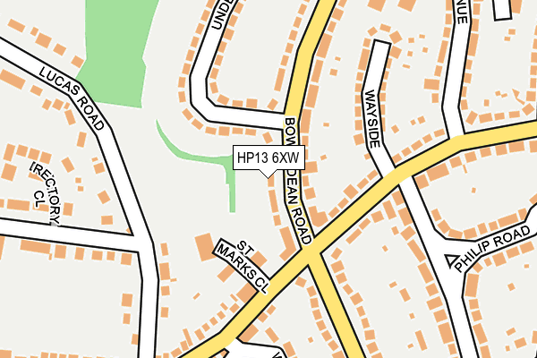 HP13 6XW map - OS OpenMap – Local (Ordnance Survey)
