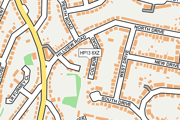 HP13 6XZ map - OS OpenMap – Local (Ordnance Survey)