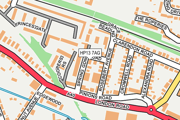 HP13 7AG map - OS OpenMap – Local (Ordnance Survey)