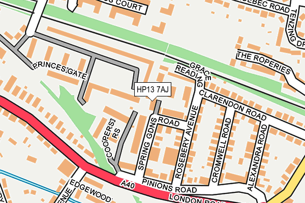 HP13 7AJ map - OS OpenMap – Local (Ordnance Survey)