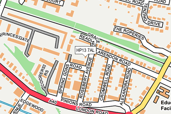 HP13 7AL map - OS OpenMap – Local (Ordnance Survey)