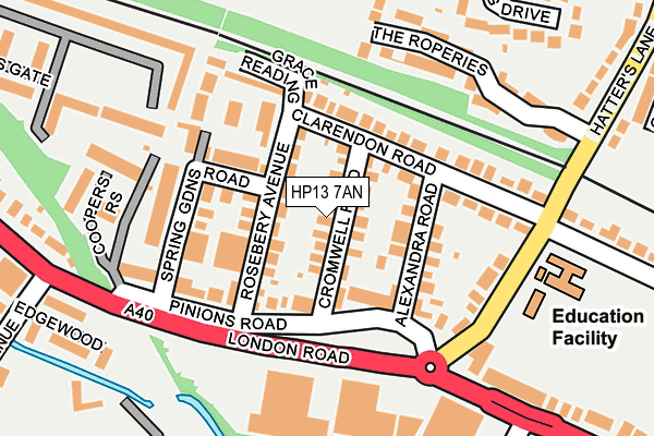 HP13 7AN map - OS OpenMap – Local (Ordnance Survey)