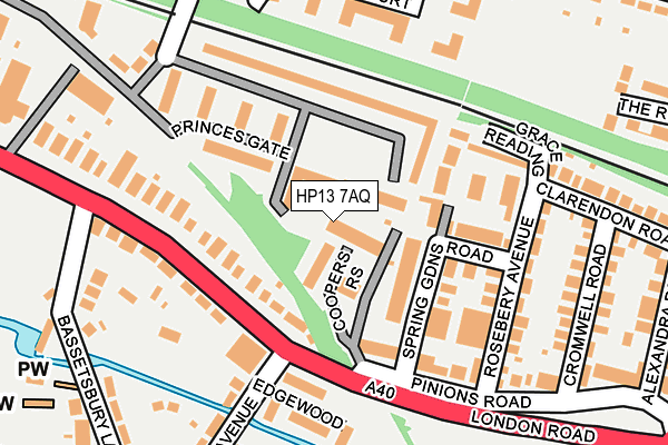 HP13 7AQ map - OS OpenMap – Local (Ordnance Survey)
