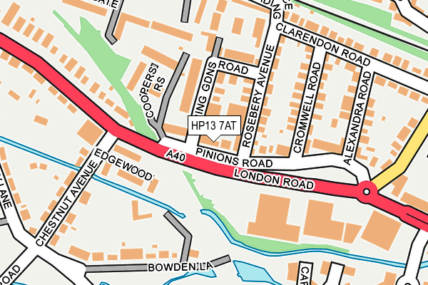 HP13 7AT map - OS OpenMap – Local (Ordnance Survey)
