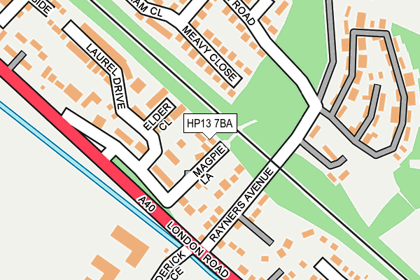 HP13 7BA map - OS OpenMap – Local (Ordnance Survey)