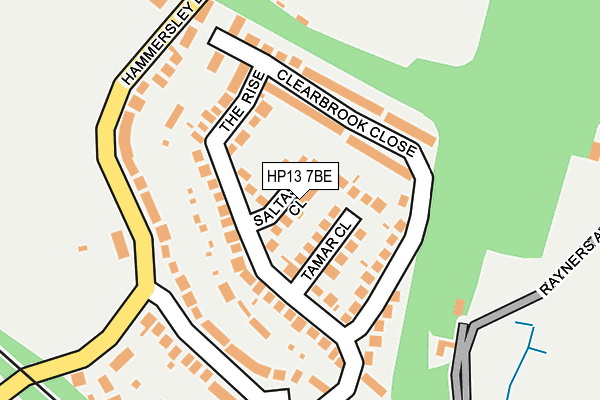 HP13 7BE map - OS OpenMap – Local (Ordnance Survey)