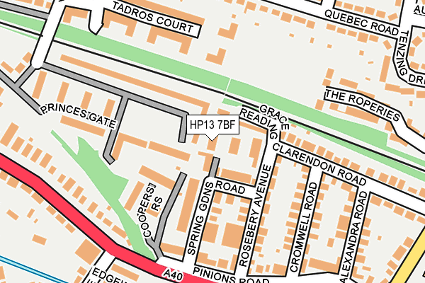 HP13 7BF map - OS OpenMap – Local (Ordnance Survey)