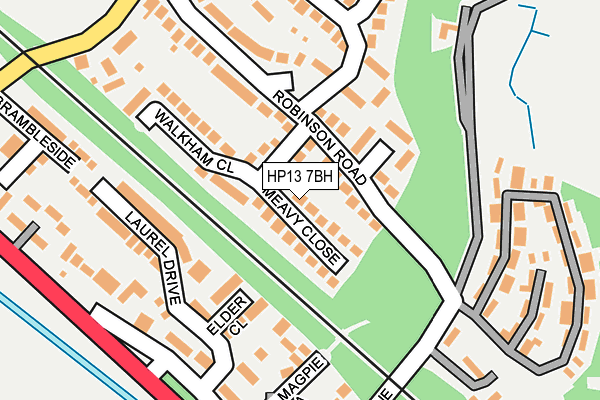 HP13 7BH map - OS OpenMap – Local (Ordnance Survey)