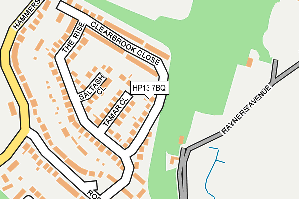 HP13 7BQ map - OS OpenMap – Local (Ordnance Survey)