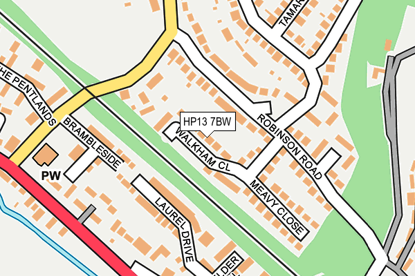 HP13 7BW map - OS OpenMap – Local (Ordnance Survey)