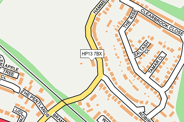 HP13 7BX map - OS OpenMap – Local (Ordnance Survey)