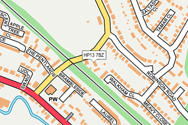 HP13 7BZ map - OS OpenMap – Local (Ordnance Survey)