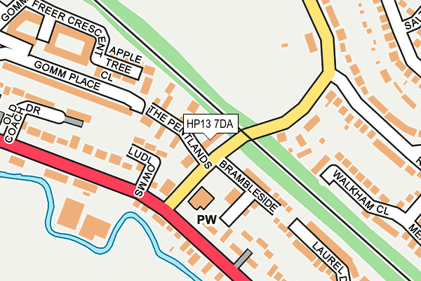 HP13 7DA map - OS OpenMap – Local (Ordnance Survey)