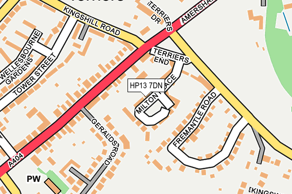 HP13 7DN map - OS OpenMap – Local (Ordnance Survey)