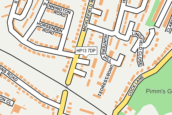HP13 7DP map - OS OpenMap – Local (Ordnance Survey)