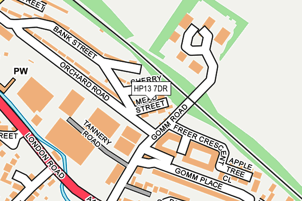 HP13 7DR map - OS OpenMap – Local (Ordnance Survey)