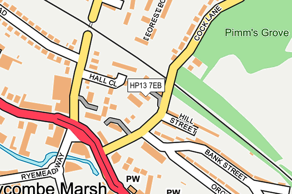 HP13 7EB map - OS OpenMap – Local (Ordnance Survey)