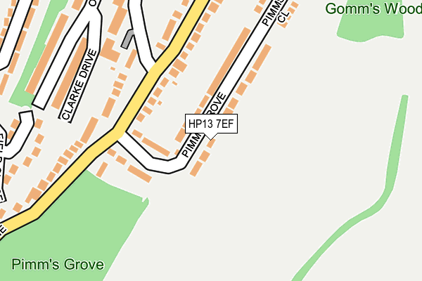 HP13 7EF map - OS OpenMap – Local (Ordnance Survey)