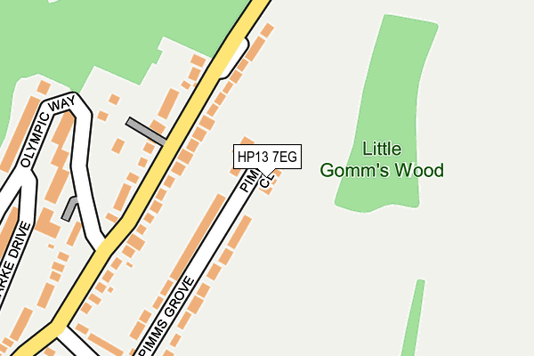 HP13 7EG map - OS OpenMap – Local (Ordnance Survey)