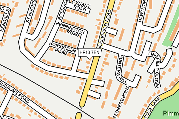 HP13 7EN map - OS OpenMap – Local (Ordnance Survey)