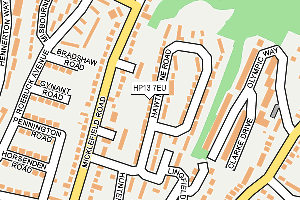 HP13 7EU map - OS OpenMap – Local (Ordnance Survey)