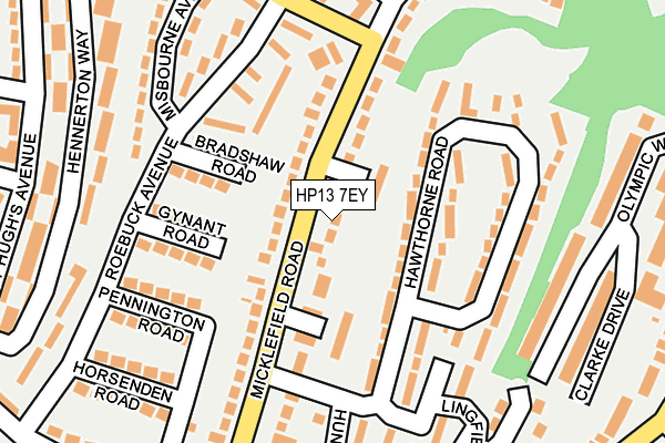 HP13 7EY map - OS OpenMap – Local (Ordnance Survey)