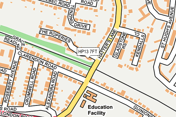 HP13 7FT map - OS OpenMap – Local (Ordnance Survey)