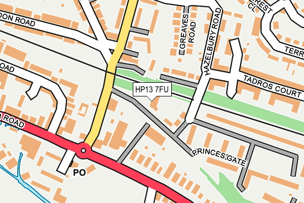 HP13 7FU map - OS OpenMap – Local (Ordnance Survey)