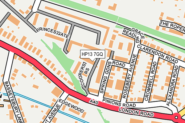 HP13 7GQ map - OS OpenMap – Local (Ordnance Survey)