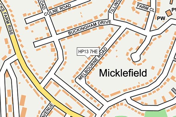 HP13 7HE map - OS OpenMap – Local (Ordnance Survey)