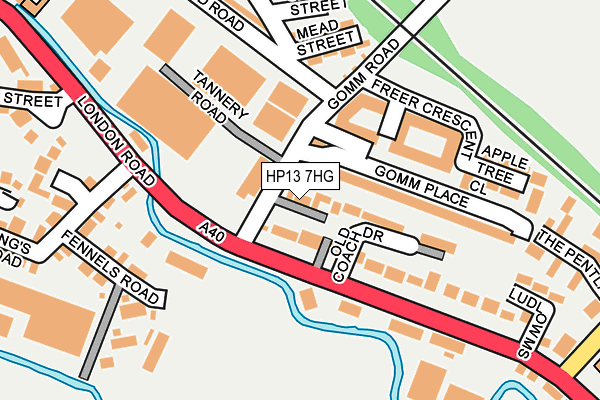 HP13 7HG map - OS OpenMap – Local (Ordnance Survey)