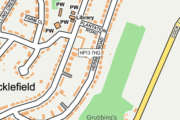 HP13 7HQ map - OS OpenMap – Local (Ordnance Survey)