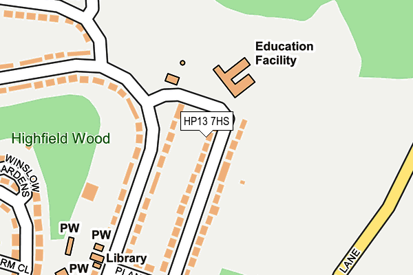 HP13 7HS map - OS OpenMap – Local (Ordnance Survey)