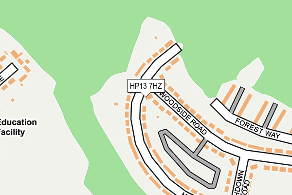 HP13 7HZ map - OS OpenMap – Local (Ordnance Survey)