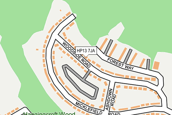 HP13 7JA map - OS OpenMap – Local (Ordnance Survey)