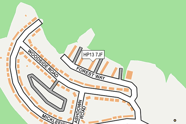 HP13 7JF map - OS OpenMap – Local (Ordnance Survey)