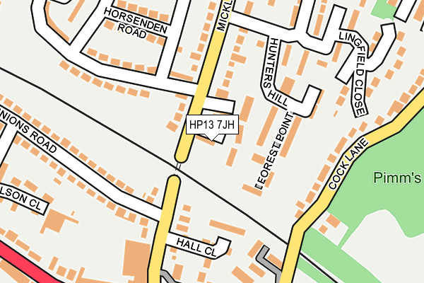 HP13 7JH map - OS OpenMap – Local (Ordnance Survey)