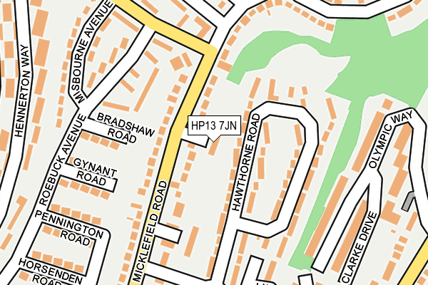 HP13 7JN map - OS OpenMap – Local (Ordnance Survey)