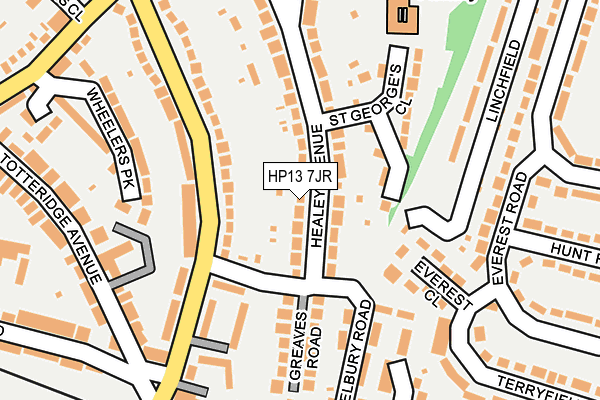 HP13 7JR map - OS OpenMap – Local (Ordnance Survey)