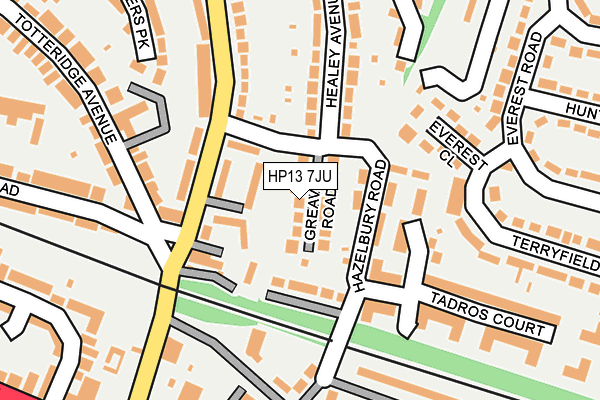 HP13 7JU map - OS OpenMap – Local (Ordnance Survey)