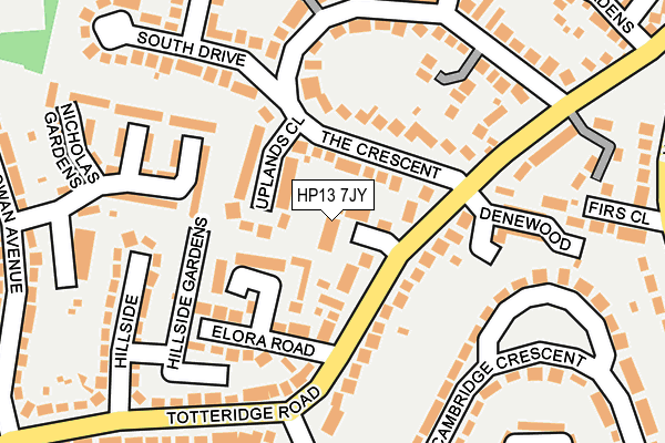 HP13 7JY map - OS OpenMap – Local (Ordnance Survey)