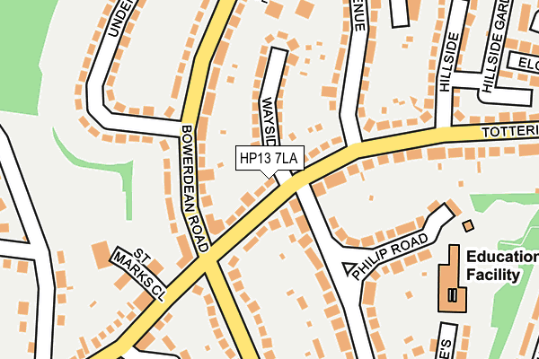HP13 7LA map - OS OpenMap – Local (Ordnance Survey)
