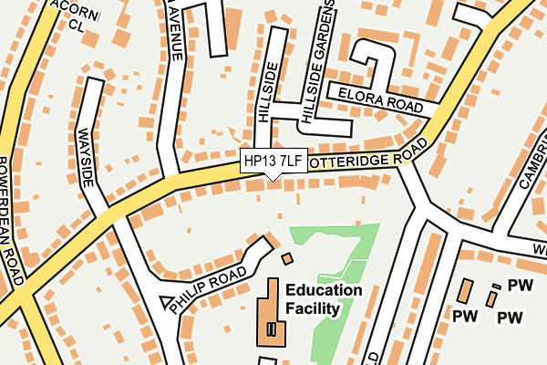 HP13 7LF map - OS OpenMap – Local (Ordnance Survey)