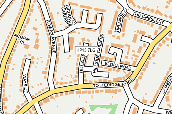 HP13 7LG map - OS OpenMap – Local (Ordnance Survey)