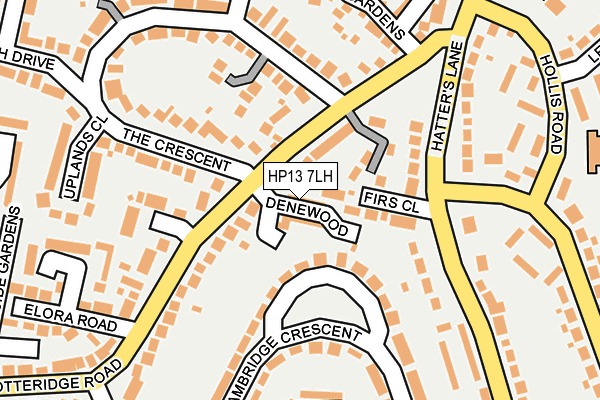 HP13 7LH map - OS OpenMap – Local (Ordnance Survey)