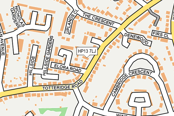 HP13 7LJ map - OS OpenMap – Local (Ordnance Survey)