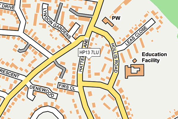 HP13 7LU map - OS OpenMap – Local (Ordnance Survey)