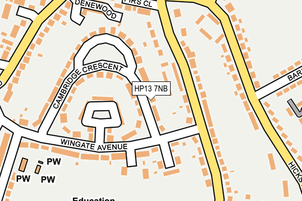 HP13 7NB map - OS OpenMap – Local (Ordnance Survey)
