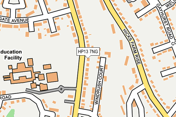 HP13 7NG map - OS OpenMap – Local (Ordnance Survey)