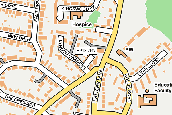 HP13 7PA map - OS OpenMap – Local (Ordnance Survey)
